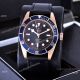 Copy Tudor Heritage Black Bay Watches Rose Gold Black Leather Strap 41mm (3)_th.jpg